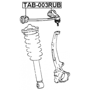 Silentbloc de bras de suspension supérieur avant FEBEST TAB-003RUB pour LEXUS, TOYOTA 48610-59015 FEBEST