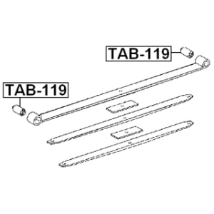 Bague de ressort à lames arrière FEBEST TAB-119 pour TOYOTA, ISUZU, NISSAN, MAZDA FEBEST