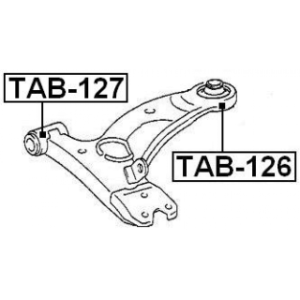Bague arrière FEBEST, bras de suspension avant TAB-126 pour TOYOTA RAV4 FEBEST