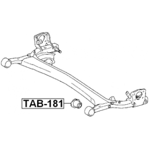 Bague de traverse arrière FEBEST TAB-181 pour TOYOTA 48725-B1010 FEBEST