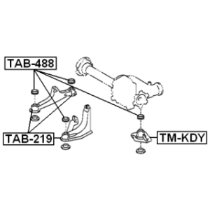 Bague de support de différentiel FEBEST TAB-219 pour TOYOTA HIACE FEBEST