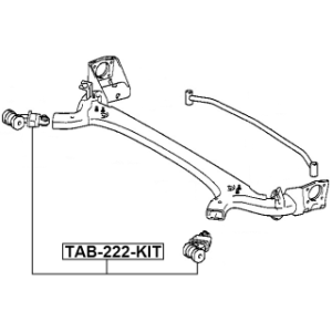 Kit de silentblocs de traverse arrière FEBEST TAB-222-KIT pour TOYOTA VISTA FEBEST