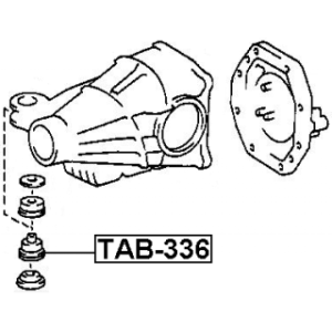 Support de différentiel arrière droit FEBEST TAB-336 pour TOYOTA, LEXUS CELSIOR, LS FEBEST