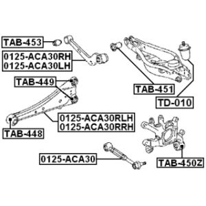 Bague flottante de fusée arrière FEBEST TAB-450Z pour TOYOTA 42304-05140 FEBEST