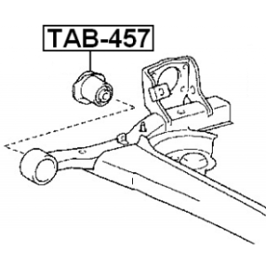 Bague de traverse arrière FEBEST TAB-457 pour TOYOTA YARIS/VITZ FEBEST