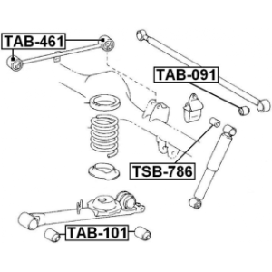 Bague de biellette de suspension arrière FEBEST TAB-461 pour TOYOTA TOWN FEBEST