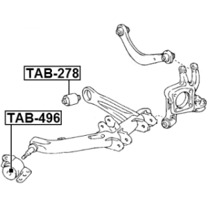 Bague FEBEST, bras de suspension inférieur arrière TAB-496 pour TOYOTA WISH FEBEST