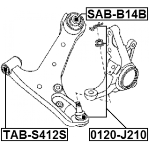 Front Control Arm Bush FEBEST TAB-S412S OE Ref 48069-B5040-000 FEBEST