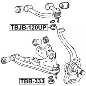 Soufflet de rotule de bras de suspension inférieur FEBEST TBB-333 pour TOYOTA LAND,LX FEBEST