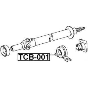 Roulement d'arbre de transmission FEBEST TCB-001 pour TOYOTA 37230-22190 FEBEST