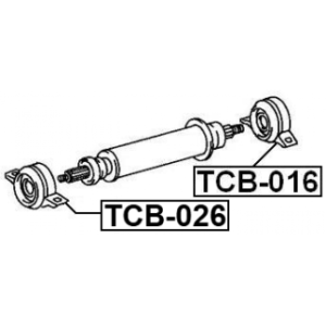 Roulement d'arbre de transmission FEBEST TCB-016 pour TOYOTA COROLLA, SPRINTER FEBEST