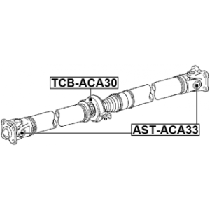 Roulement d'arbre de transmission FEBEST TCB-ACA30 pour TOYOTA 37100-12630 FEBEST