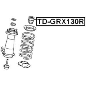 Butée de suspension arrière FEBEST TD-GRX130R pour TOYOTA 48341-30130 FEBEST