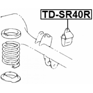 Butée de suspension arrière FEBEST TD-SR40R pour TOYOTA LITEACE FEBEST