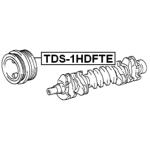 Poulie de vilebrequin FEBEST TDS-1HDFTE pour TOYOTA LAND FEBEST