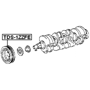 Poulie de vilebrequin FEBEST TDS-1ZZFE pour TOYOTA 13470-0D010 FEBEST
