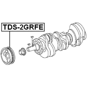 Poulie de vilebrequin FEBEST TDS-2GRFE pour TOYOTA, LEXUS 13470-31030 FEBEST