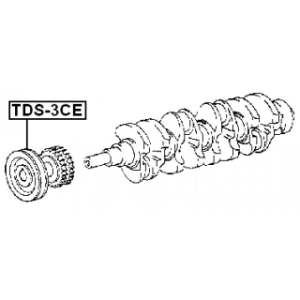 Poulie de vilebrequin FEBEST TDS-3CE pour TOYOTA 13408-64110 FEBEST