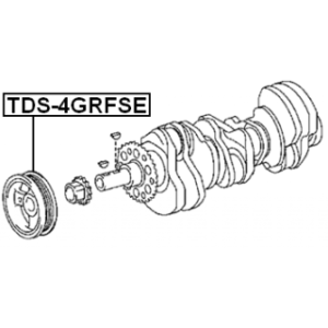 Poulie de vilebrequin FEBEST TDS-4GRFSE pour LEXUS, TOYOTA 13470-31020 FEBEST