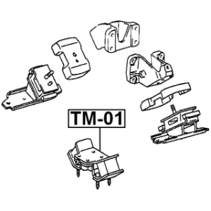 Support moteur arrière FEBEST TM-01 pour TOYOTA 12371-46070 FEBEST