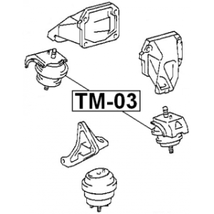 Support moteur avant (hydraulique) FEBEST TM-03 pour TOYOTA 12360-70010 FEBEST