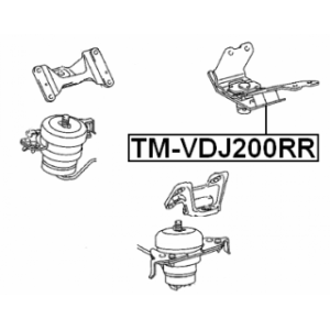 Support moteur arrière FEBEST TM-VDJ200RR pour TOYOTA, LEXUS LAND, LX FEBEST