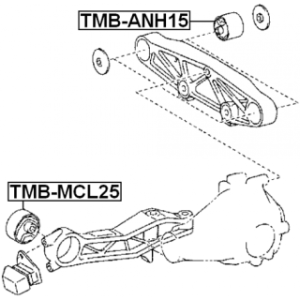 Bague de support de différentiel FEBEST TMB-ANH15 pour TOYOTA ALPHARD FEBEST