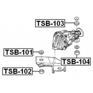 FEBEST Douille différentielle TSB-102 pour DAIHATSU,TOYOTA CAMI,TERIOS FEBEST