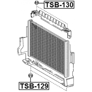 Support de radiateur en caoutchouc FEBEST TSB-130 pour TOYOTA 16523-21060 FEBEST