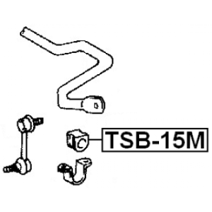 Silentbloc de barre stabilisatrice avant FEBEST TSB-15M pour TOYOTA 48815-22210 FEBEST