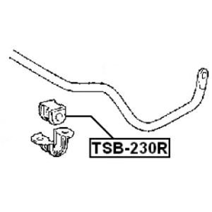 Silentbloc de barre stabilisatrice arrière FEBEST TSB-230R pour TOYOTA 48818-20350 FEBEST