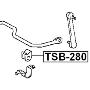 Silentbloc de barre stabilisatrice arrière FEBEST TSB-280 pour TOYOTA 48818-20280 FEBEST