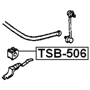 Silentbloc de barre stabilisatrice arrière FEBEST TSB-506 pour TOYOTA AVENSIS FEBEST