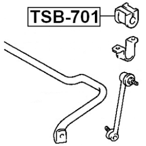 FEBEST – douille de barre stabilisatrice avant TSB-701, pour TOYOTA PREVIA,ESTIMA FEBEST