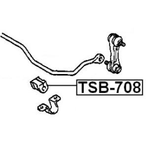 Bague de barre stabilisatrice arrière FEBEST TSB-708 pour TOYOTA COROLLA, SPRINTER FEBEST
