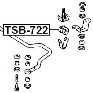 Bague de barre stabilisatrice avant FEBEST TSB-722 pour TOYOTA REGIUS FEBEST