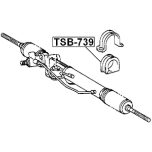 Œillet de boîtier de crémaillère de direction FEBEST TSB-739 pour TOYOTA, LEXUS 45517-60010 FEBEST
