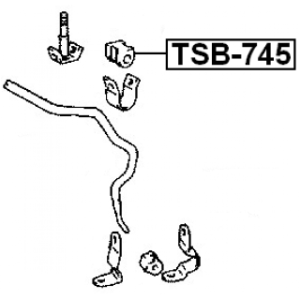 Bague de barre stabilisatrice avant FEBEST TSB-745 pour TOYOTA TOWN FEBEST