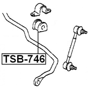Silentbloc de barre stabilisatrice avant FEBEST TSB-746 pour TOYOTA 48815-20280 FEBEST