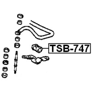 Bague de barre stabilisatrice avant FEBEST TSB-747 pour TOYOTA COROLLA FEBEST