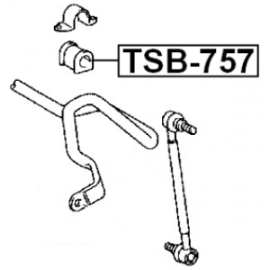 Silentbloc de barre stabilisatrice avant FEBEST TSB-757 pour TOYOTA 48815-02240 FEBEST