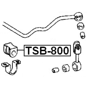 Front Stabilizer Bar Bush FEBEST TSB-800 OE Ref 48815-26200 FEBEST