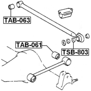 Bague de biellette de suspension latérale arrière FEBEST TSB-803 pour TOYOTA 90386-20001-000 FEBEST
