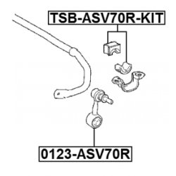 Kit de fixation de barre stabilisatrice FEBEST TSB-ASV70R pour TOYOTA AVALON, CAMRY FEBEST