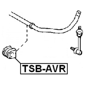 Bague de barre stabilisatrice arrière FEBEST TSB-AVR pour TOYOTA AVENSIS FEBEST
