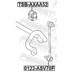Support de barre stabilisatrice FEBEST TSB-AXAA52 pour TOYOTA OE 48815-06260 FEBEST