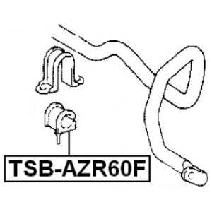 Silentbloc de barre stabilisatrice avant FEBEST TSB-AZR60F pour TOYOTA NOAH/VOXY, ISIS FEBEST