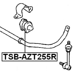 Silentbloc de barre stabilisatrice arrière FEBEST TSB-AZT255R pour TOYOTA CALDINA, WISH FEBEST