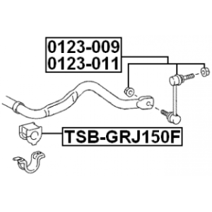 Silentbloc de barre stabilisatrice avant FEBEST TSB-GRJ150F pour TOYOTA 48815-60310 FEBEST