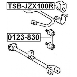 Bague de barre stabilisatrice arrière FEBEST TSB-JZX100R pour TOYOTA CHASER, MARK FEBEST